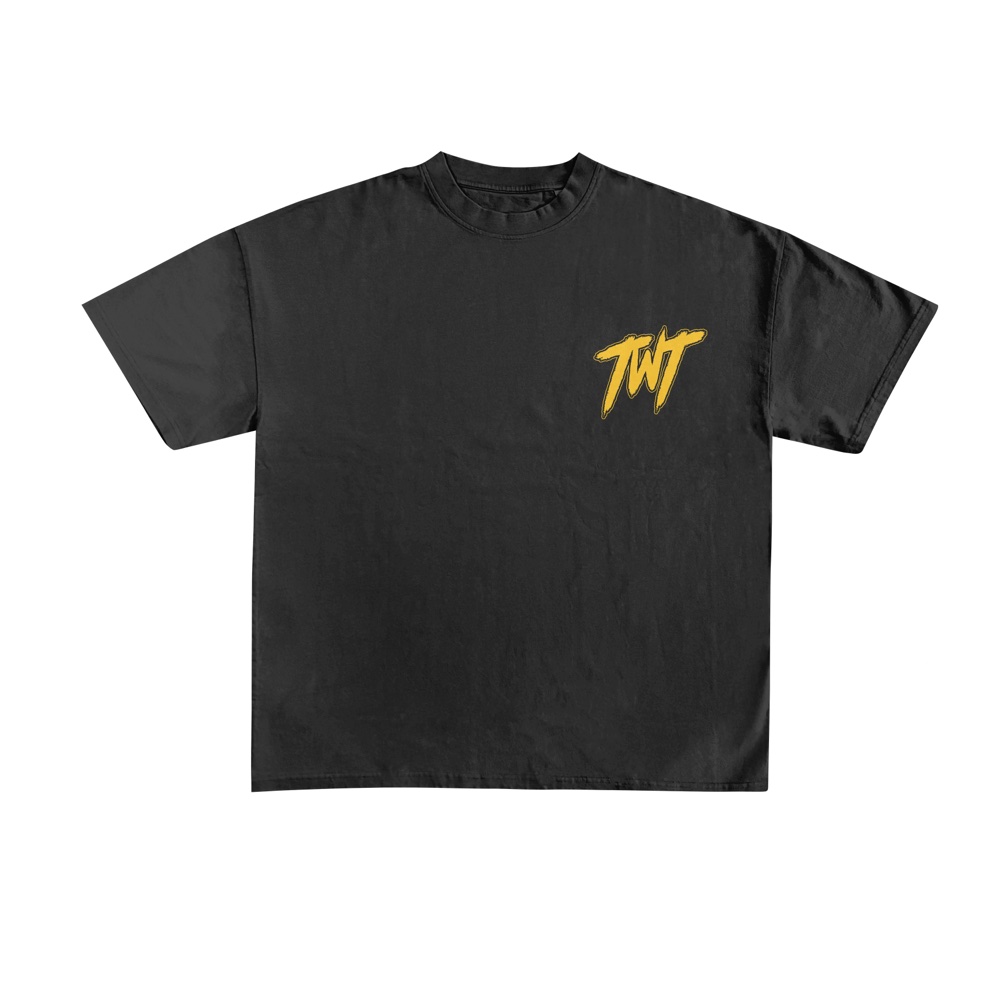 Heal to Feel Tee, black and yellow, front